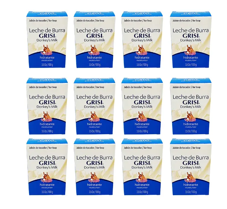 12 PACK- GRISI Donkey's Milk Soap - GRISI Jabon Leche De Burra- 3.5oz/100grams