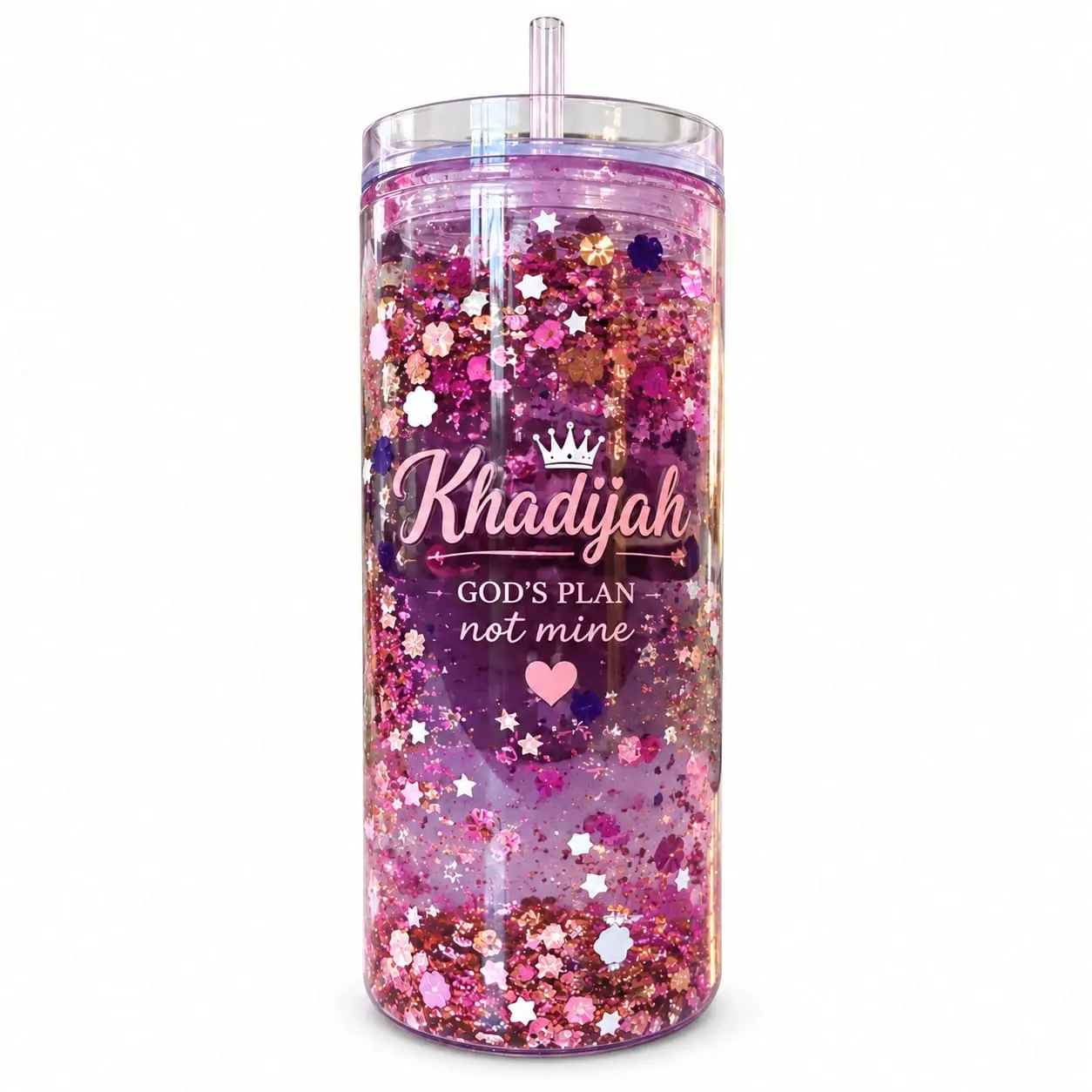 Personalized 20 oz Tumbler with Custom Photo & Name – Stainless Steel Cup with Lid and Straw