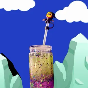 16 oz Snow Globe Tumblers- Minecraft Theme-with Vibrant Glitter for Festive Beverages. Various Colors, Personalization, and Embellishments Customizable by Request!