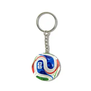 2026 Soccer Championship Commemorative Ball Keychain with Trophy Pendant – Mini Football Bag Charm for Fans, Car Key Ring Gift