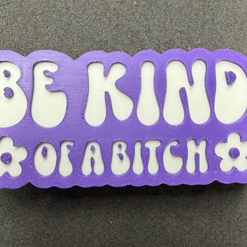 Be Kind Bogg Bag Charm – 3” 3D Printed