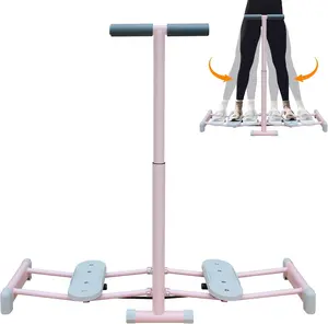 Foldable Ski Machine for Home Workouts – 4-Level Adjustable Cardio Fitness Equipment with Non-Slip Pedals & Armrest, Supports 550 lbs – Full Body, Leg & Pelvic Floor Muscle Trainer