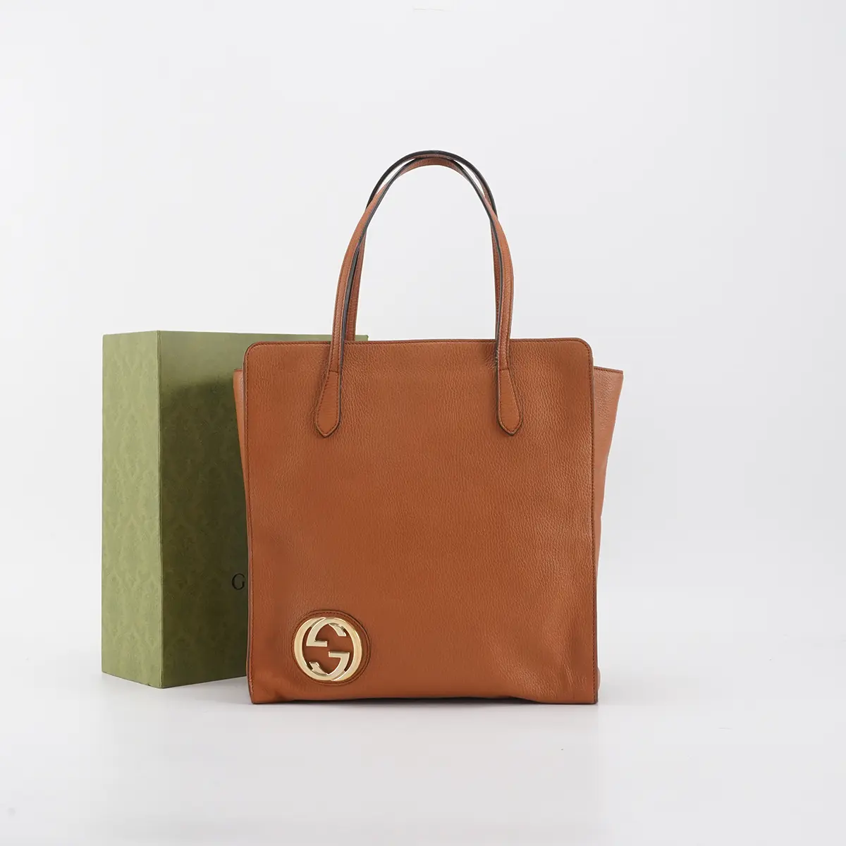 Pre-owned GUCCI Calfskin Tote Bags Interlocking G Dollar Tote BGP206242