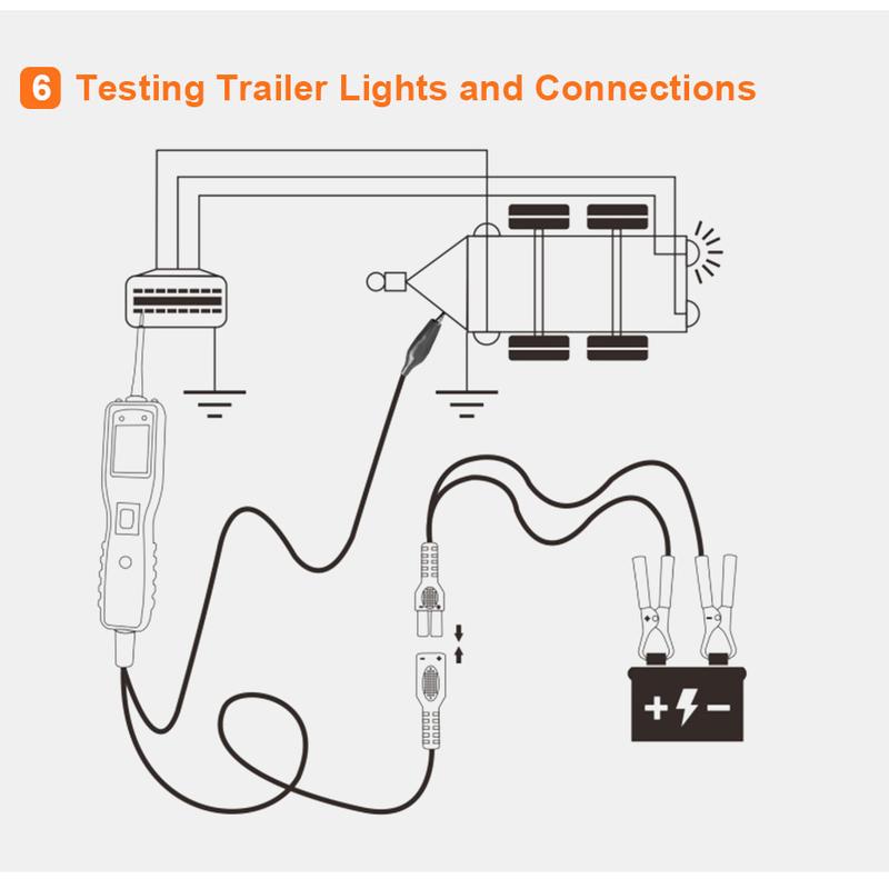 ANCEL PB100 Automotive Power Circuit Probe Tester, 12/24V Power Probe for Open/Short Circuit Testing, Continuity, Resistance, Relay & Diode Tester, 40FT Cable