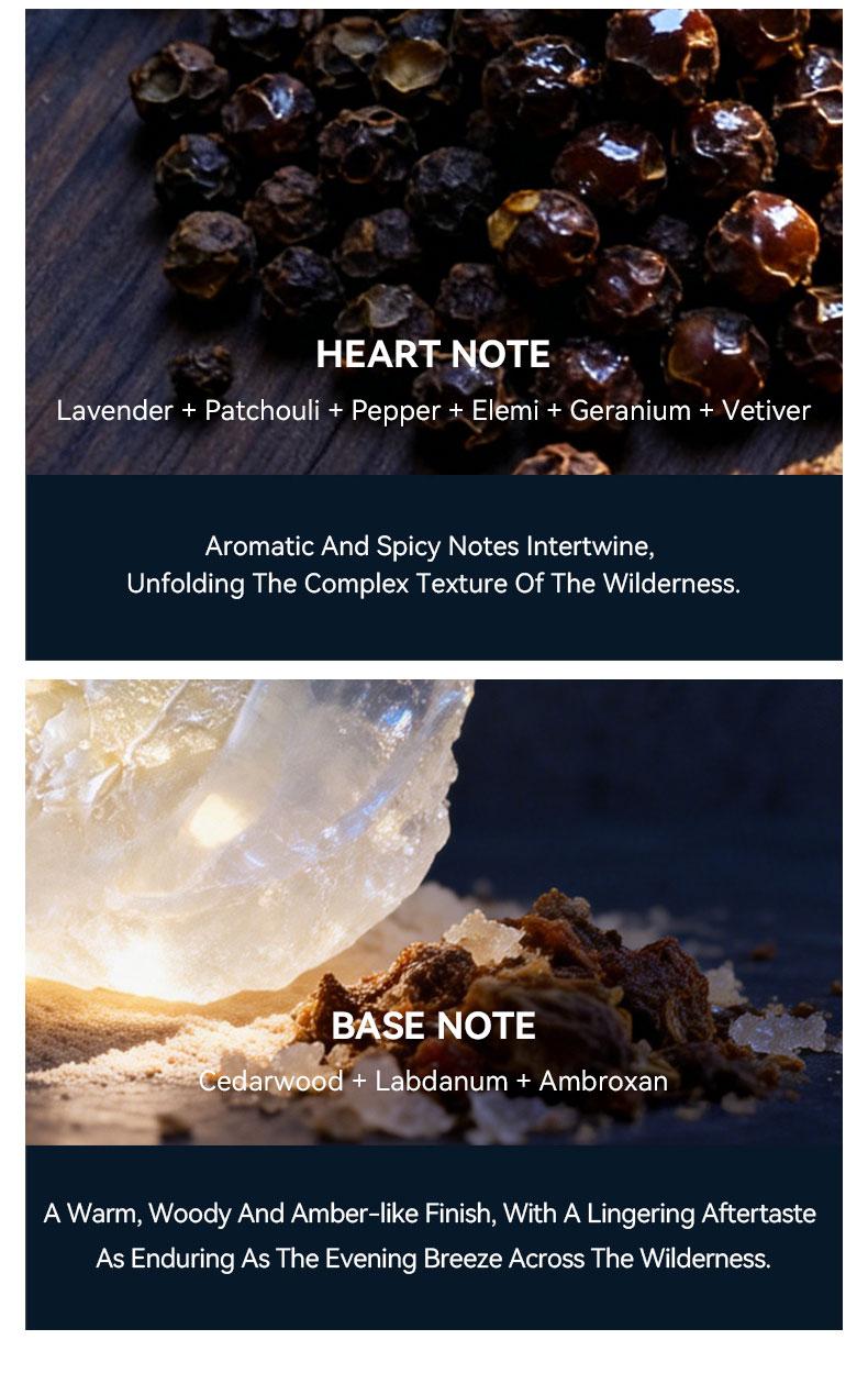 Gumoon "Wilderness" 50ml (Unisex) | EDP — A blend of bergamot, lavender, and pepper, presenting a complex woody aroma | A long-lasting, intense wilderness scent suitable for both men and women | An exquisite choice for premium gifting.