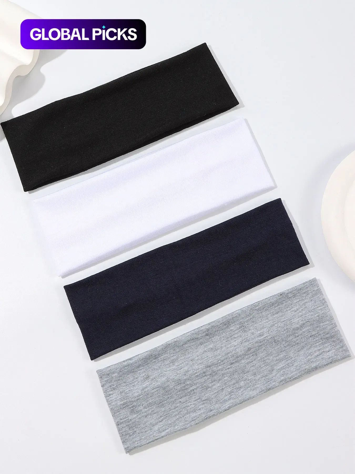 2024 Summer Simple Plain Wide Elastic Hair Band As Gift, Stretchy Headbands Casual Versatile Sports Workout Headbands for Yoga Wear, Running, Hair Accessories for Women & Men, Elastic Headband