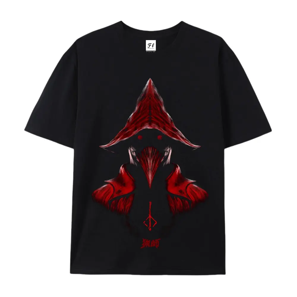 Eileen Bloodborne hunter Oversized Casual Men's Letter Pattern Printed T-Shirt