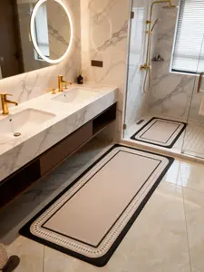 Diatomaceous earth bathroom mat, quick-drying and non-slip, super absorbent, home decor rug, suitable for bathrooms, kitchens, and laundry rooms, a household essential.