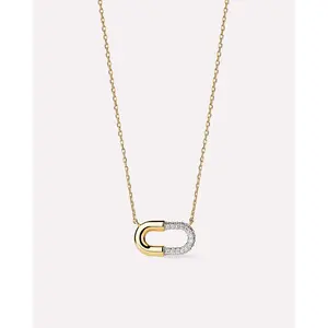 Gold Pendant - Blake Necklace Mini Micropave
