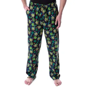 Nickelodeon Men's Teenage Mutant Ninja Turtles TMNT Allover Character Themed Loungewear Pajama Pants