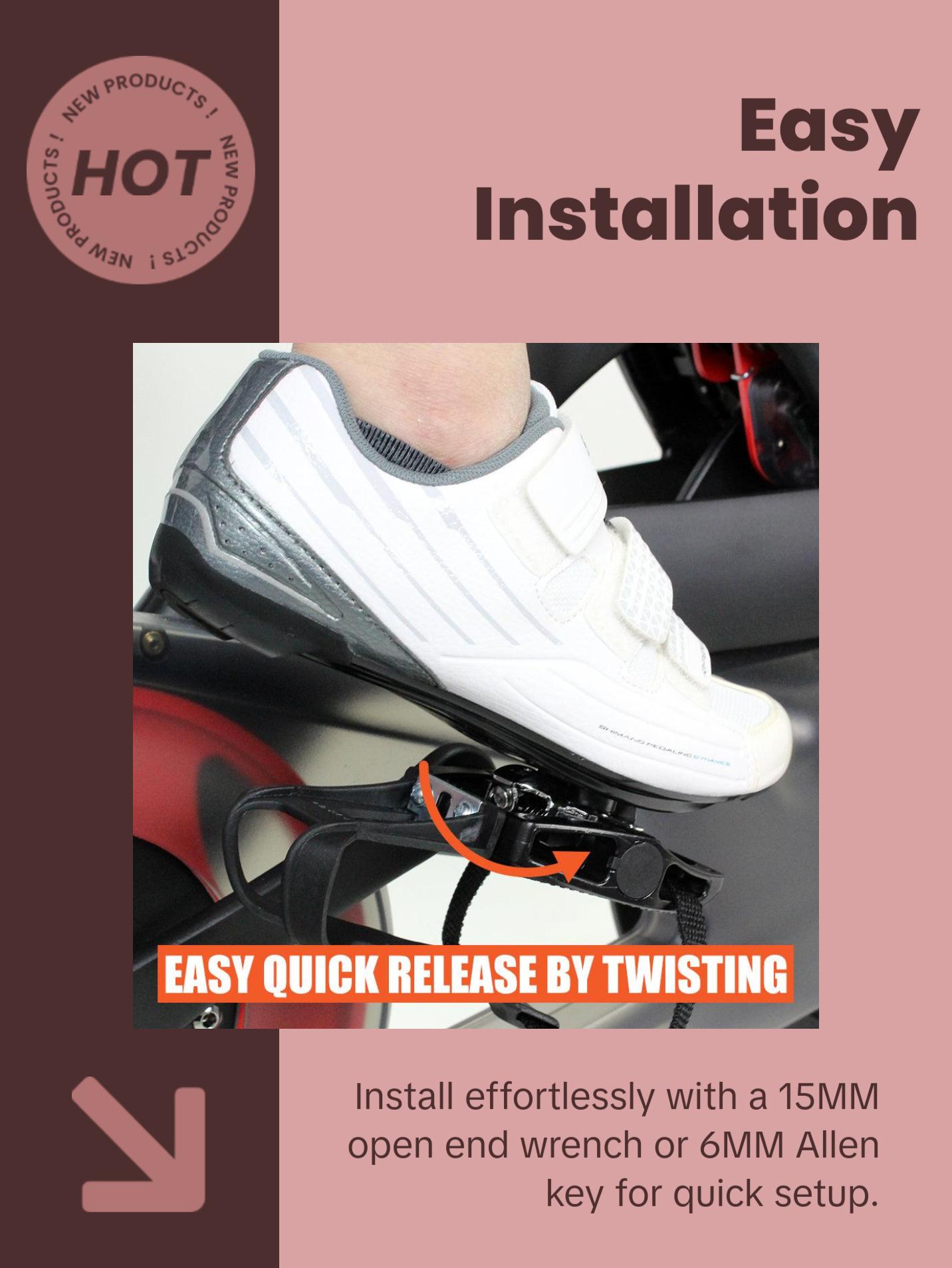 BV Bike 9/16in Pedals with Toe Clips (Shimano SPD Cleats included) | BV-PD-S5