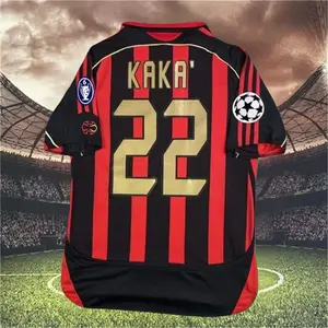 2006 2007 Retro Red Away No.22 Kaka Short-Sleeved Soccer Jersey