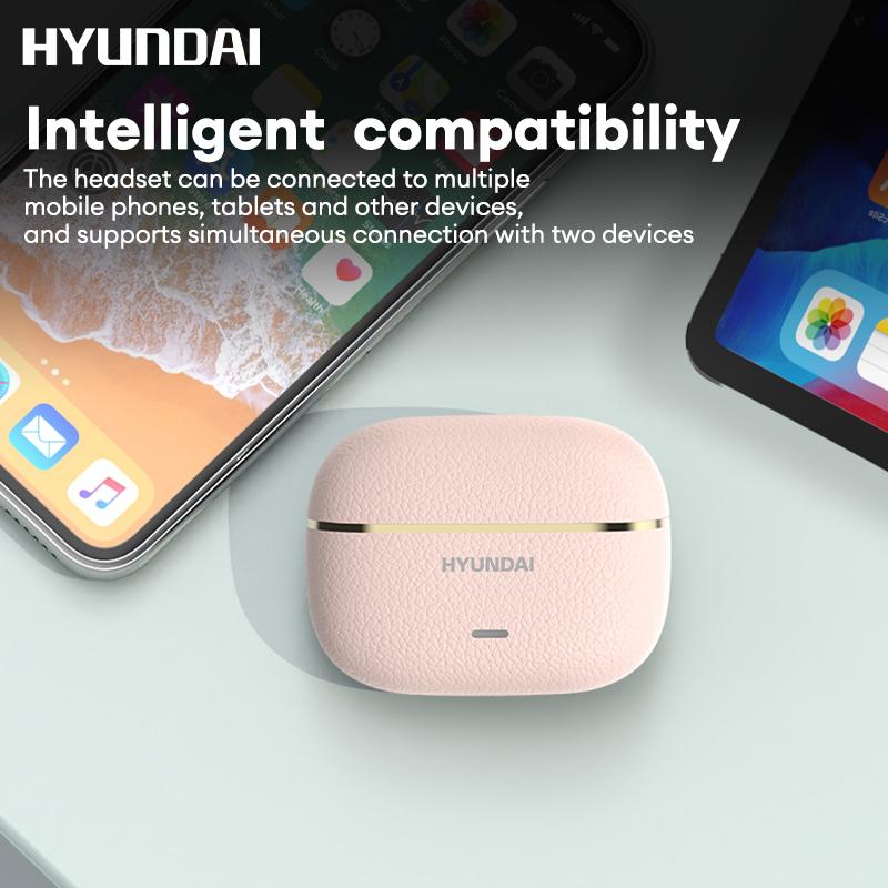 HYUNDAI C03 Clip-On Wireless Headphones with 2025 Bluetooth 6.0 for Faster, Stable Connection & Low Power Use, DT6.0 Pulse Directional Tech, 360° ACS Panoramic Sound, IPX5 Waterproof Electronic Headset Earbuds for Music & Calls, Comfortable for Sports