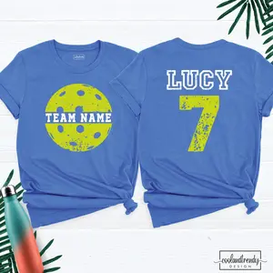Pickleball Shirt Custom Pickleball Team Name Shirt, Personalized Game Day Pickleball Player Women Pickleball Number Shirt Fan Pickleball