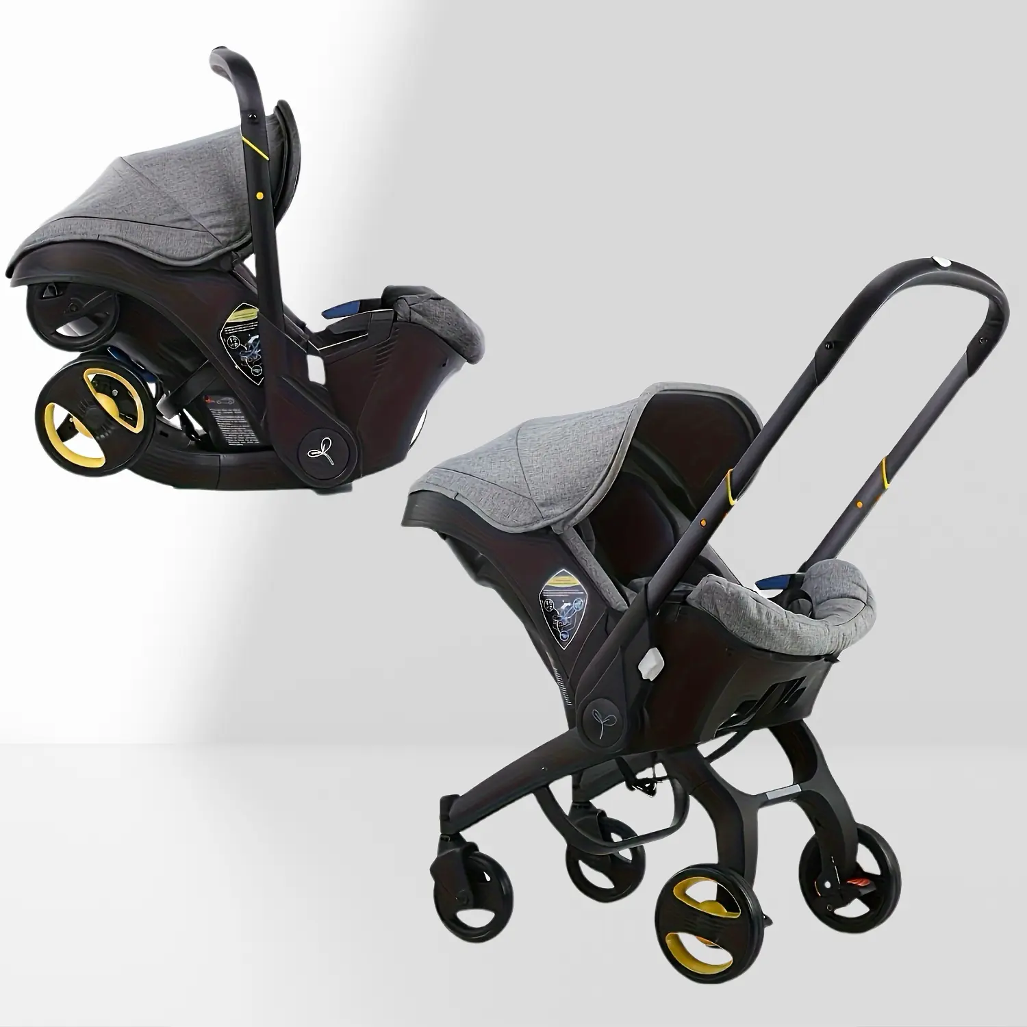 3-In-1 High-Landscape Baby Stroller, Foldable Compact Traveling Stroller with Adjustable Alloy Frame,Convertible Reversible Baby Stroller, Lightweight High-Quality for Mall, Outdoor Use, Compatible with Car Seat (Baby Travel Gear), Baby Items