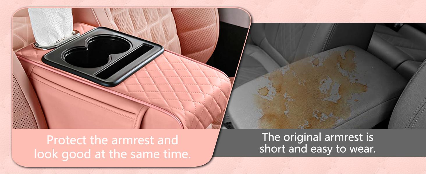 NS YOLO Premium PU Leather Car Armrest Pillow Universal Center Console Cushion with Cup Holder, Phone Slot & Side Storage Bags, Ergonomic Design to Relieve Driving Fatigue, Available in 4 Stylish Colors NS YOLO Premium PU Leather Car Armrest Pillow Universal Center Console Cushion with Cup Holder, Phone Slot & Side Storage Bags, Ergonomic Design to Relieve Driving Fatigue, Available in 4 Stylish Colors