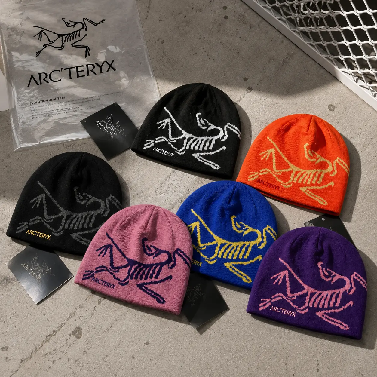 Arc’teryx Beanie Hat Unisex Knit Cap – Warm Winter Skull Cap with Iconic Bird Logo, Soft Stretch Fit, Multi Color Options, Outdoor Hiking & Streetwear Style, Cuffed Knit Hat for Men Women, Fashion Gorro