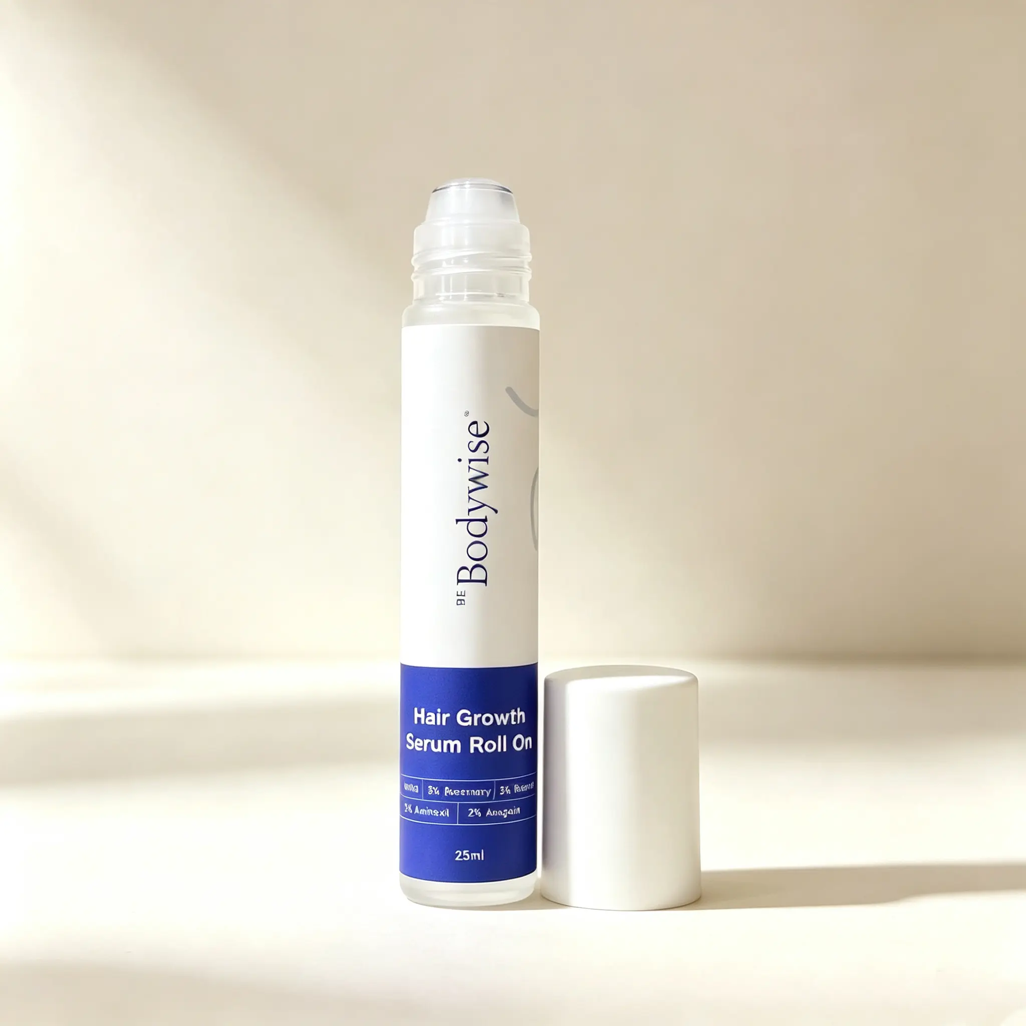 Bodywise Roll-On Hair Growth Serum, Rosemary Scalp Treatment with Redensyl Anagain, Hair Fall Prevention, Thickening & Strengthening Haircare for Men & Women, Portable Solution
