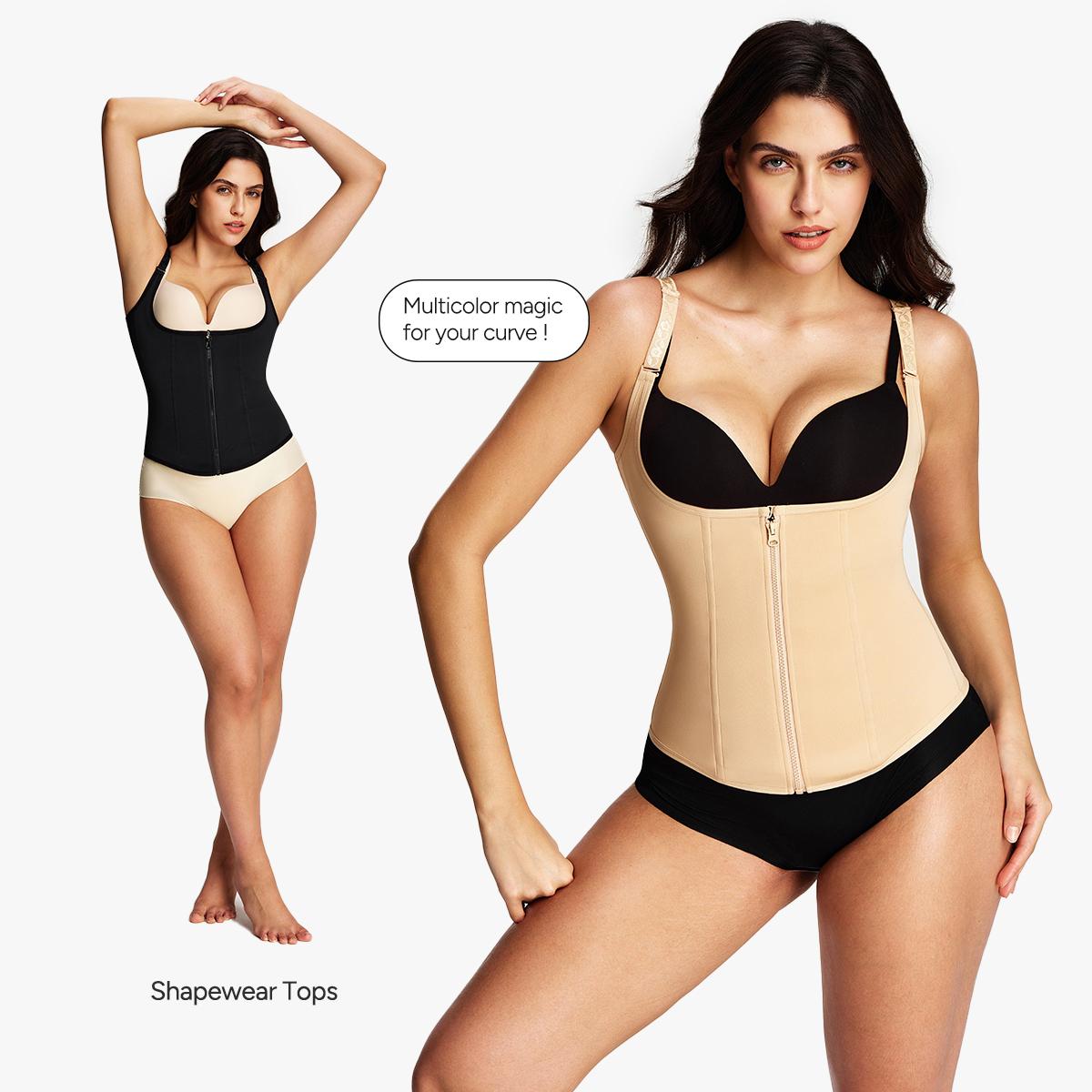 Nebility Women's Highwaist Corset Vest | Tummy Tuck Shapewear, Black | Sport & Daily Compression Womenswear Shaper Clothes Basic SpringStatements