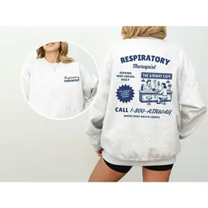 Respiratory Therapist Sweatshirt, Funny Medical RT, Airway Cafe Hospital Nurse Gift, Nurse Appreciation Gift, Lung Anatomy Shirt, Lung Squad Shirt