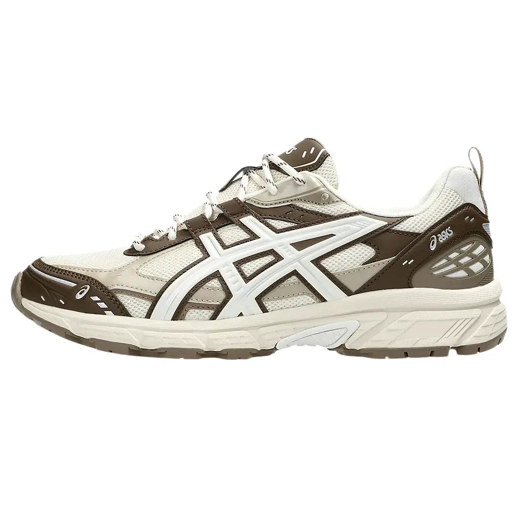 ASICS GEL Nunobiki Low Top Chunky Sneakers Unisex Cream White Brown Versatile Breathable 1203A536-106