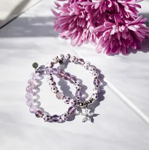 Live Exclusive Amethyst Floral Moments Stack Bracelet Set