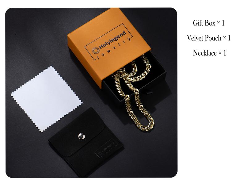 Holylegend 14K Real Gold-Plated Royal Monaco Cuban Necklace, Italian Jewelry for Men & Women, Gift for Fashion Lovers