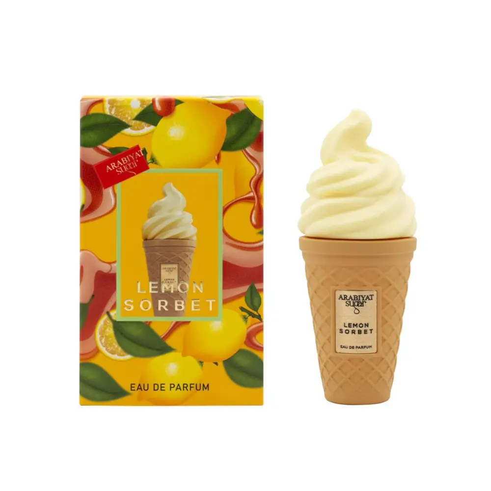 Arabiyat Sugar Lemon Sorbet Unisex Eau De Parfum (3.4 oz) - Citrus Gourmand Vanilla Scent, Lemon & Rum Open Bright, Sorbet-Like Sweet Freshness, Single Item