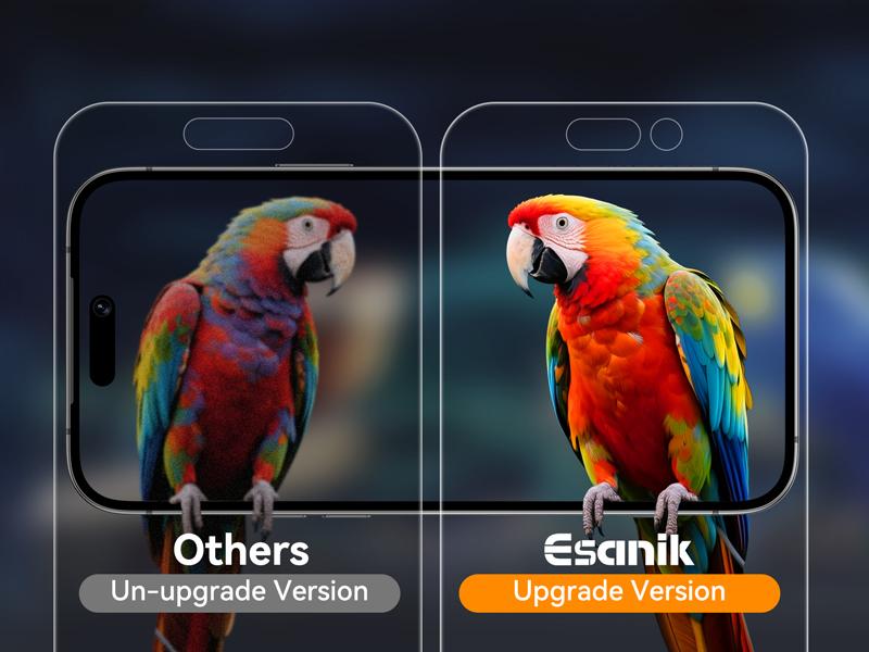 Esanik 2 Pack for iPhone 17 Pro Max Colorful Privacy Screen Protector – Gradient Anti-Spy Tempered Glass, Military-Grade 9H Hardness, Anti-Scratch, Shatterproof, Flawless Fit Tray