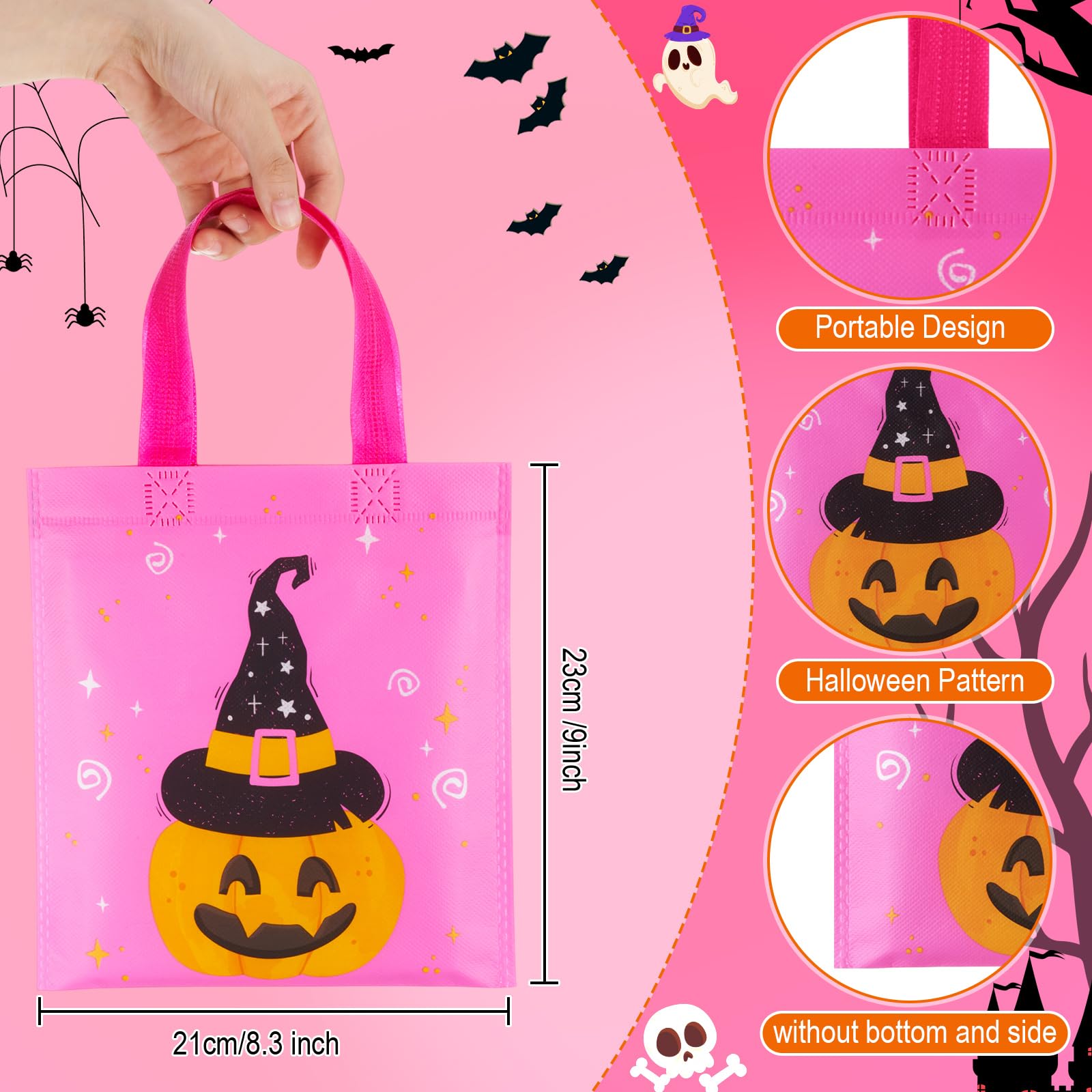 30 Pcs Halloween Candy Bags Non Woven Gift Bags with Handle Trick or Treat Bags with Ghost Vampire Zombie Bat Black Cat Patterns,Snack Goodie Bags for Students Adults,Halloween Birthday Party Favor Supplies 30 Pcs Halloween Candy Bags Non Woven Gift Bags with Handle Trick or Treat Bags with Ghost Vampire Zombie Bat Black Cat Patterns,Snack Goodie Bags for Students Adults,Halloween Birthday Party Favor Supplies
