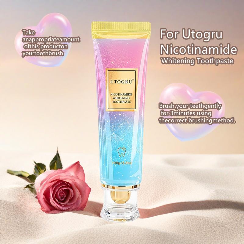 Nicotinamide Whitening Toothpaste, Protects Enamel, Refreshes Breath & Stain Removal, Fluoride-Free Formula is Suitable for Sensitive Teeth (3.8oz/100g, 1P)