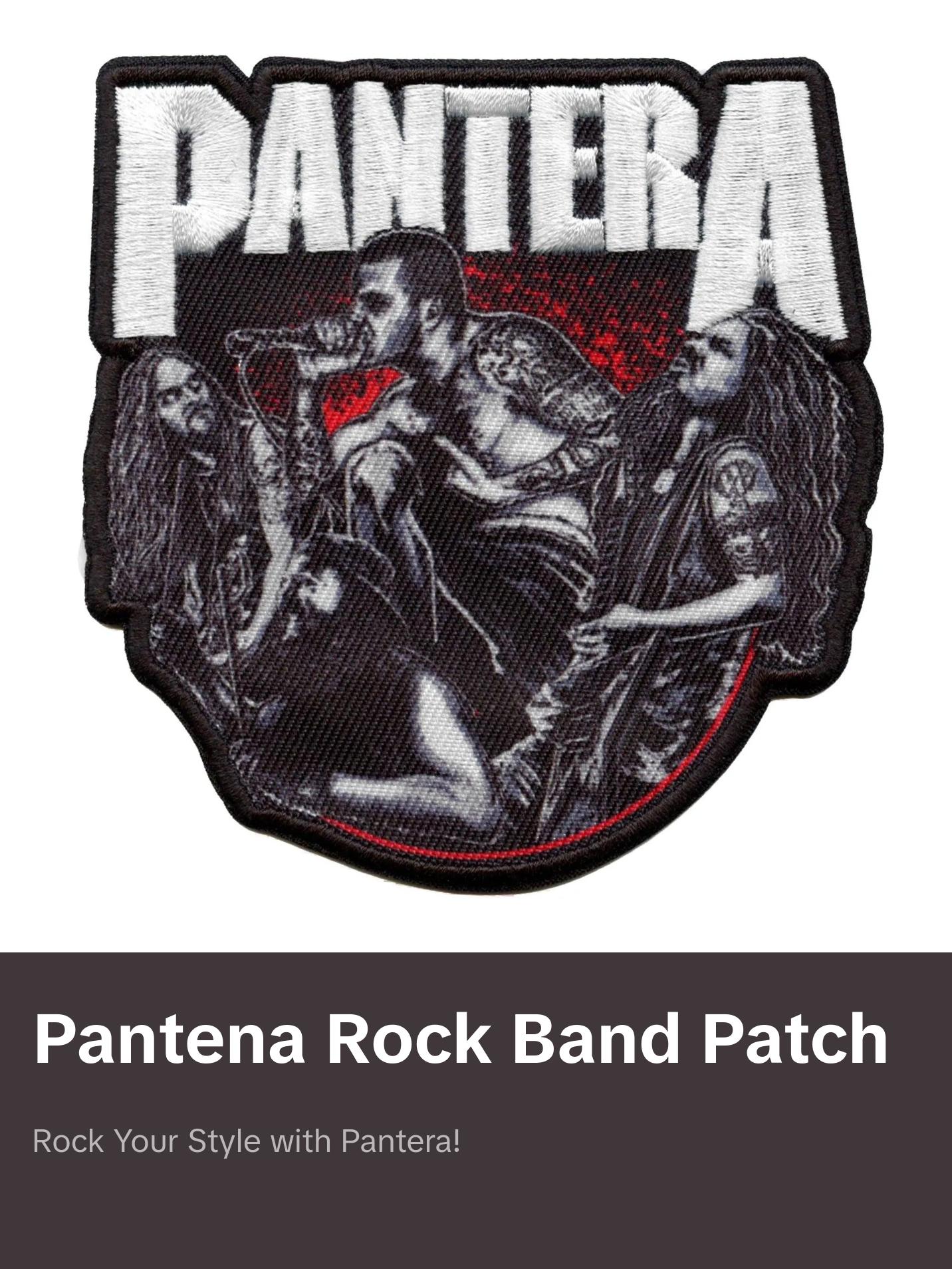 Pantera Vulgar Members Patch Arlington Rock Band Sublimated Embroidery Iron On