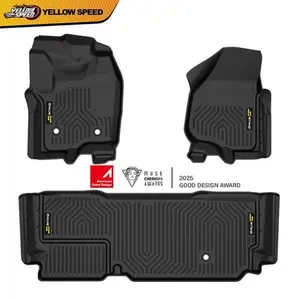 Floor Mats TPE All Weather Fit For Ford F-250/F-350/F-450 SuperCrew Cab 2012-16 Car Mats