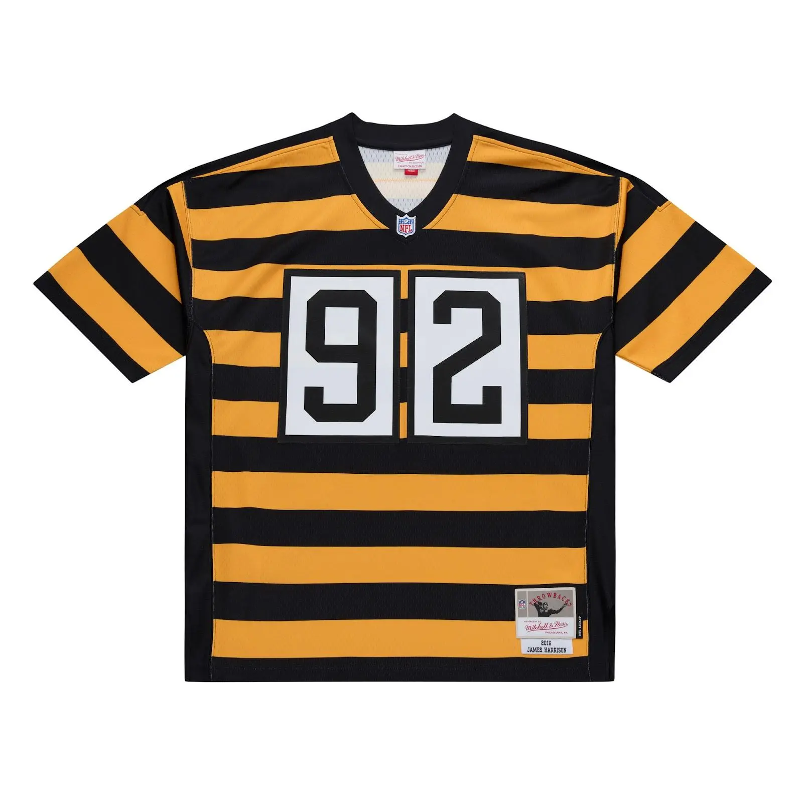 James Harrison Pittsburgh Steelers 2016 Gold/Black Throwback Legacy Jersey NFL Mitchell & Ness
