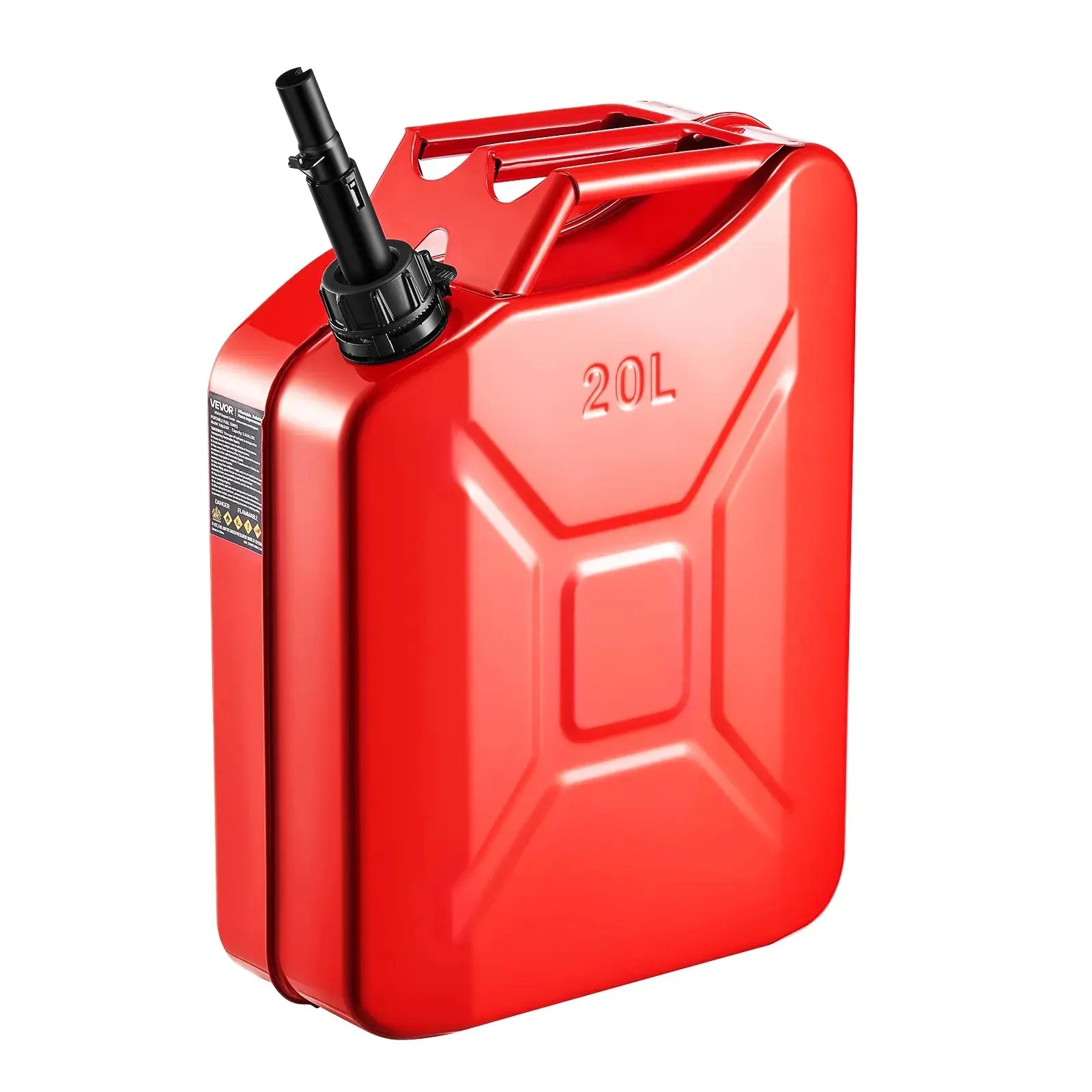 【Summerfinds】VEVOR Metal Fuel Container,5.3 GallonFuel Jerry Can with Spout and Comfort Handle6 L/min Max Flow RateLeakproof & Corrosion-resistant Metal Gas Tank Most Cars Motorcycle ATV UTVRed2 Packs, Vehicle Accessories,father'sdaygifts,car accessories