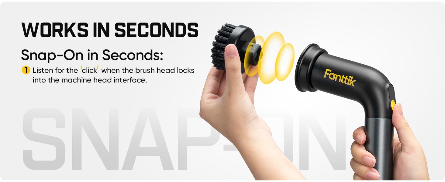 Fanttik G9 Handy Cordless Electric Spin Scrubber, MagnaStorm Motor, Dual-Speed, 5 Brush Heads, LED Display, IPX7 Waterproof, 2500mAh with Type-C Charging, for Kitchen, Sink, Tile, Stove Cleaning Tool