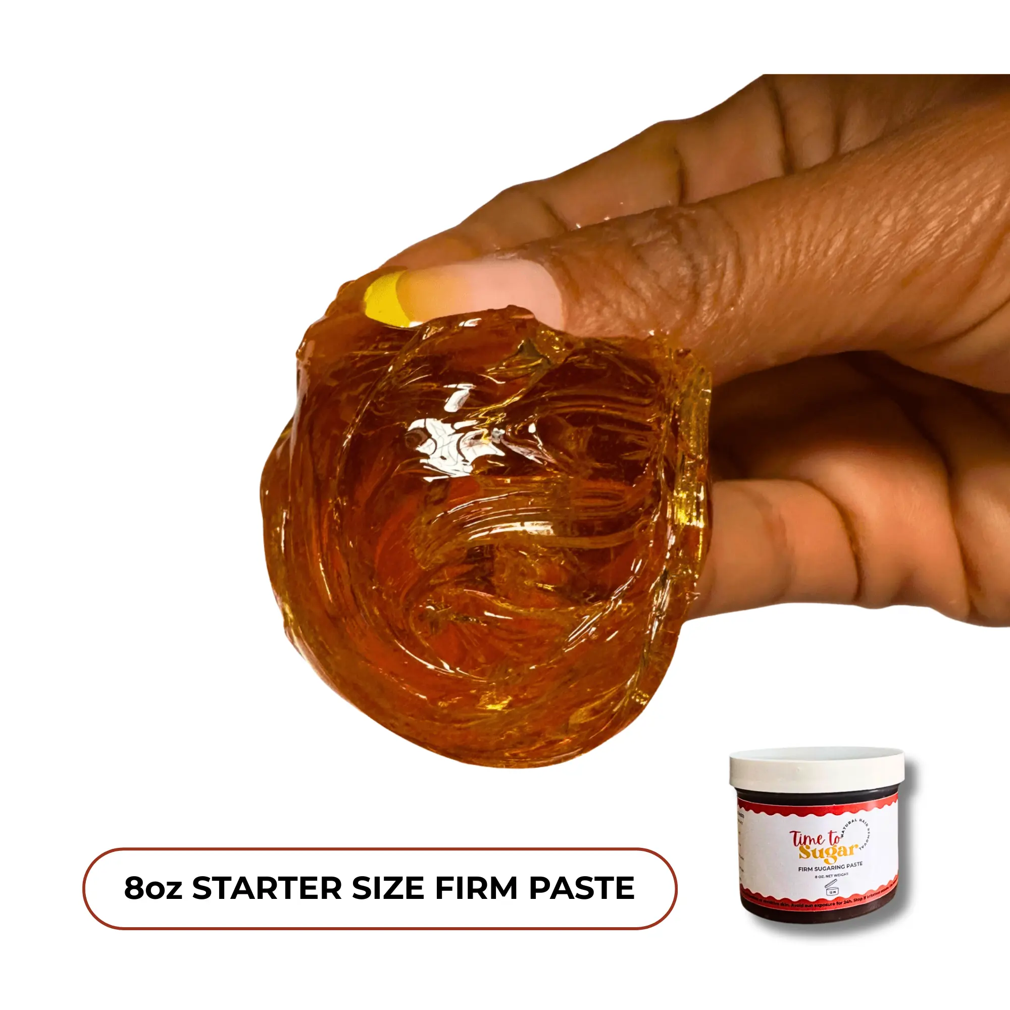 8oz Natural Hair Removal Sugar Wax – Firm 8oz Value Jar | No Heat, No Strips