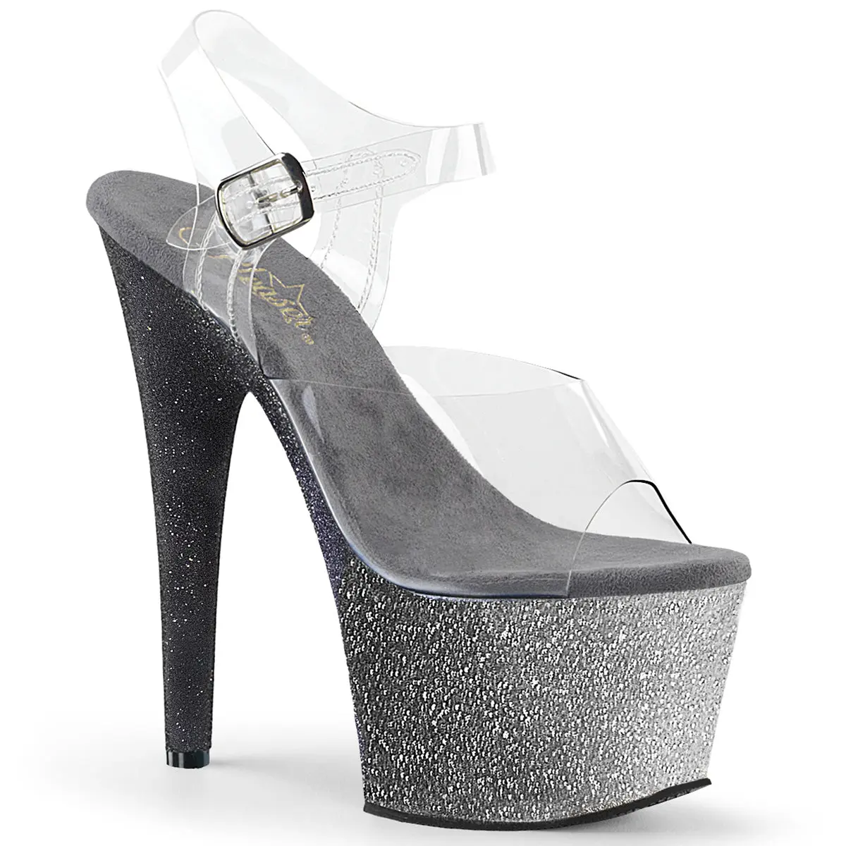 Pleaser Adore-708OMBRE Women's Sandals, Platform Height Design, Sparkling Sole, Heels, Shoe, High Heels, Elegant