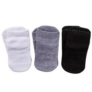 Stay-On Baby Socks - Non-Slip Cotton Grip Socks for Early Movers, Shark Tank Featured, Crew