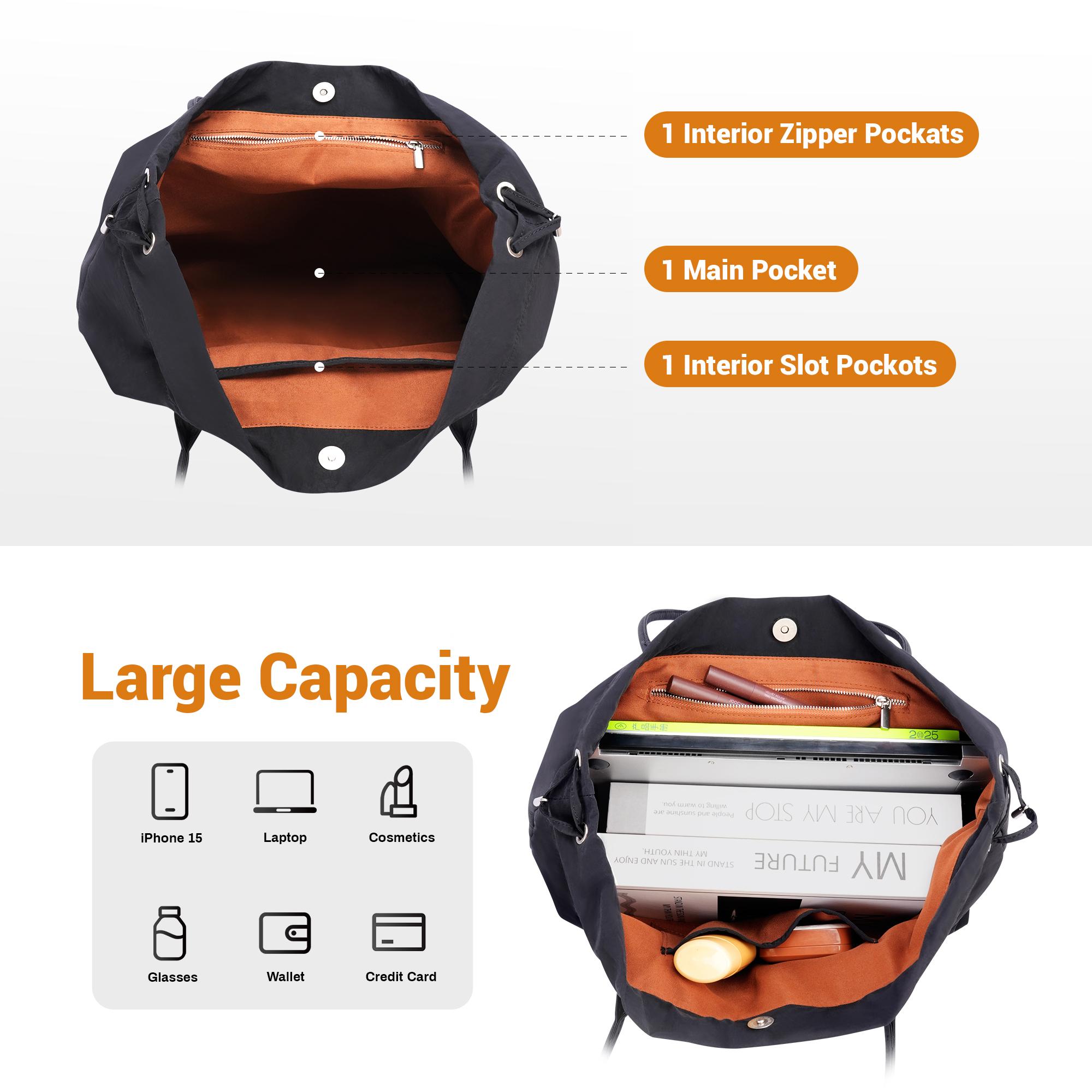 Versatile Large Capacity Tote Bag for Work & Travel Classic Black Shoulder Bag with Easy Carry Handles Perfect for Everyday Use Versatile Large Capacity Tote Bag for Work & Travel Classic Black Shoulder Bag with Easy Carry Handles Perfect for Everyday Use