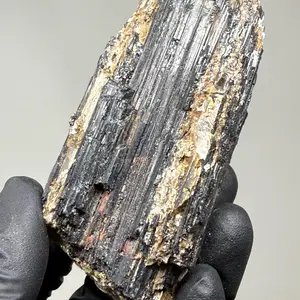 3.5” inch Black Tourmaline with Muscovite Specimen Natural Crystal Spiritual Protection Energy from Brazil