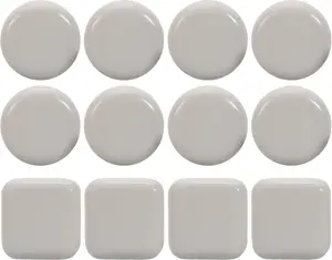 12PCS Stick Furniture Sliders – 1 Inch Sliders for Furniture On Carpet, Furniture Sliders for Hardwood Floors, Carpet & Tile, Beige Moving Sliders, Furniture Movers(8 Round + 4 Square)