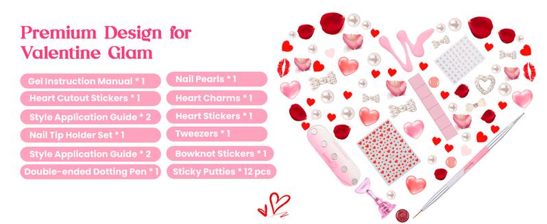【Exclusive to TikTok】Beetles HEARTBEAT Gel Nail Polish Set,Glitter Pearl Gel Cat Eye diy salon nails at home gift Cosmetic Manicure Cutics Fall Nail Halloween Nail Black Friday Winter Nail Christmas Gift
