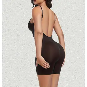 Women's Elegant Seamless Backless Body Shaping Tights-Belly Contracting, Hip Lifting, Adjustable Shoulder Strap, Nylon/Spandex Blend, Machine Washable, Belly Contraction Body Shaper