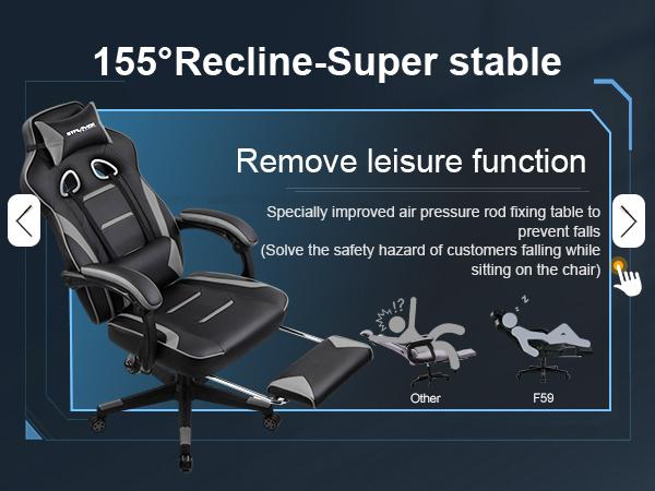 GTPLAYER Gaming Chair with Footrest, Big and Tall Game Chair 350lb Racing Style Computer Chair, Ergonomic Executive Office Chair High Back with Lumbar Support and Recliner GTPLAYER Gaming Chair with Footrest, Big and Tall Game Chair 350lb Racing Style Computer Chair, Ergonomic Executive Office Chair High Back with Lumbar Support and Recliner