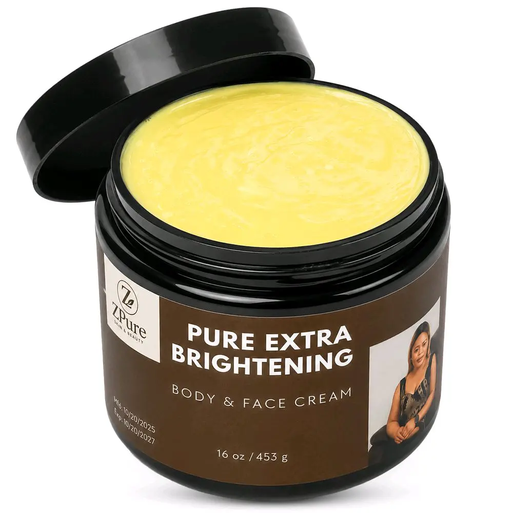 Brightening Vitamin C, E & Q10 Body & Face Moisturizer - Cosmetic Body Care Cream for Uneven, Dry & Dull Complexion with Hydrating, Soothing, Smooth, Moisture-Restoring Benefits