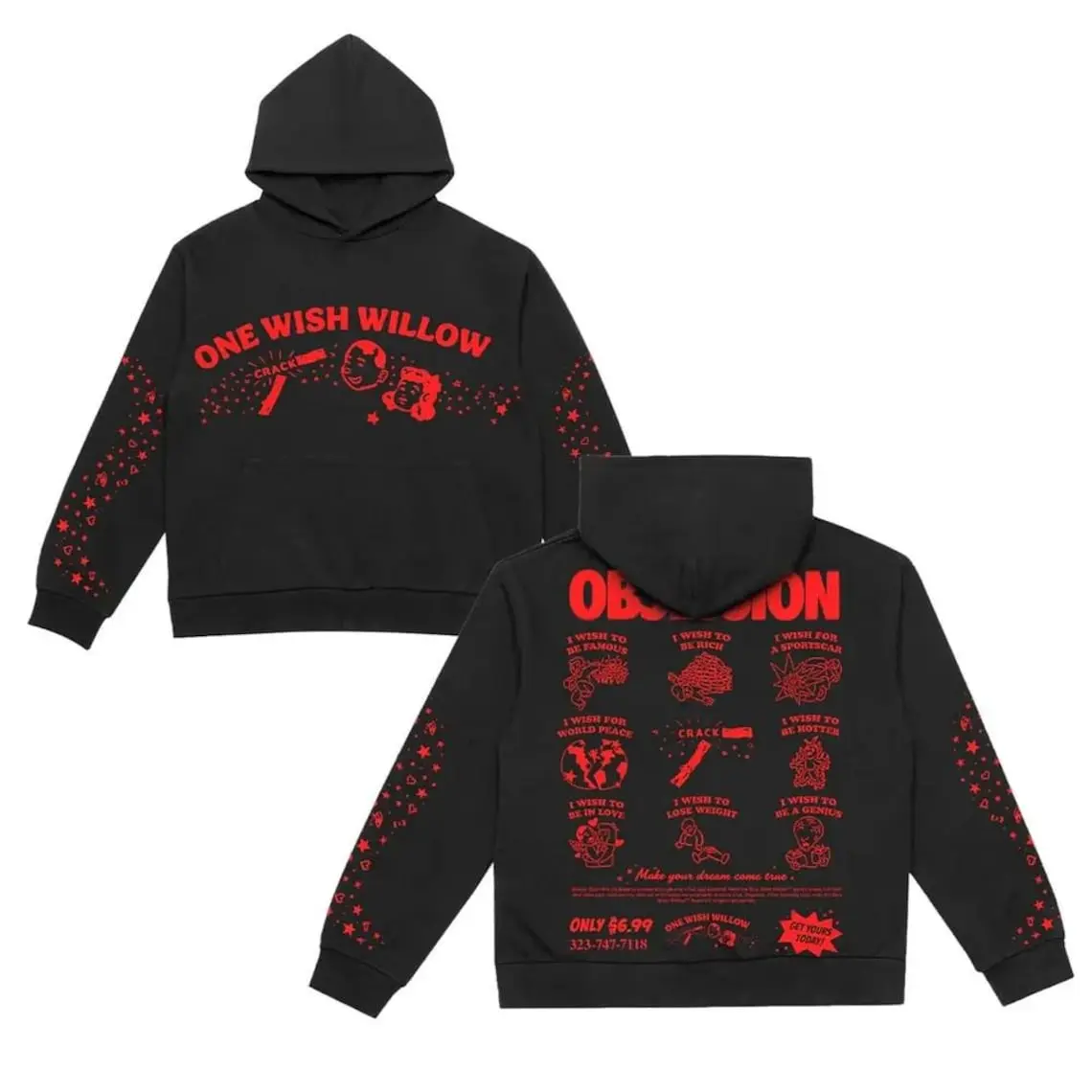 Obsession Movie Hoodie, One Wish Willow Hoodie, Horror Movie Graphic Hoodie