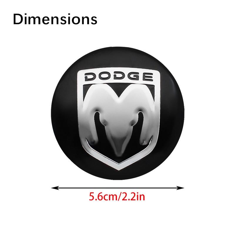 4pcs 56mm Aluminum Dodge Models Car Wheel Hub Center Cap Stickers Emblem Badge Decoration Decals For Dodge Caliber Ram 1500 Caravan Charger Journey Nitro Challenger Auto Styling Accessories