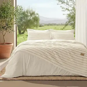 【Spring Glow Up】Bedsure 6 Pieces Gentlesoft 2-in-1 Comforter Set and Detachable Fluffy Blanket,  All Season , SnapTech Design for Space Saving