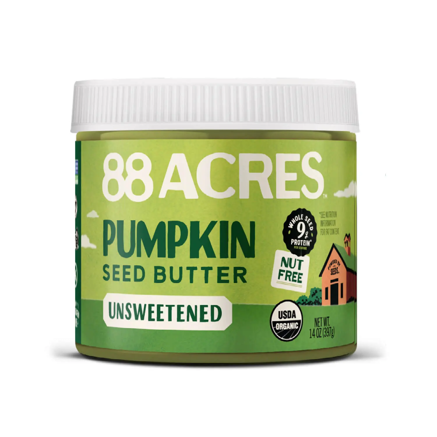 Pumpkin Seed Butter Unsweetened – 14 oz Jar, Smooth Spread with Roasted Pumpkin Seeds & Sea Salt, Allergen-Free, Plant-Based, Savory Nut-Free Butter Alternative